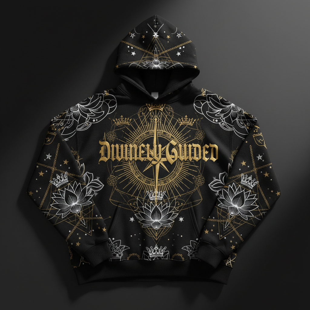 TITAN Women's Hoodie Divinely Guided Crown Edition flat lay