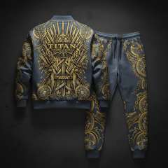 TITAN Crown Edition The Iron Throne Tracksuit — Steel Grey & Gold