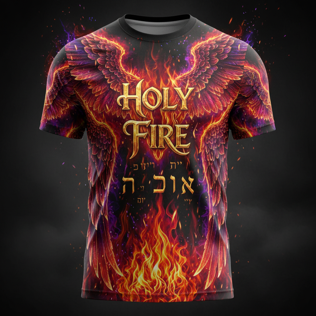 TITAN Men's Performance Tee Holy Fire Crown Edition flat lay