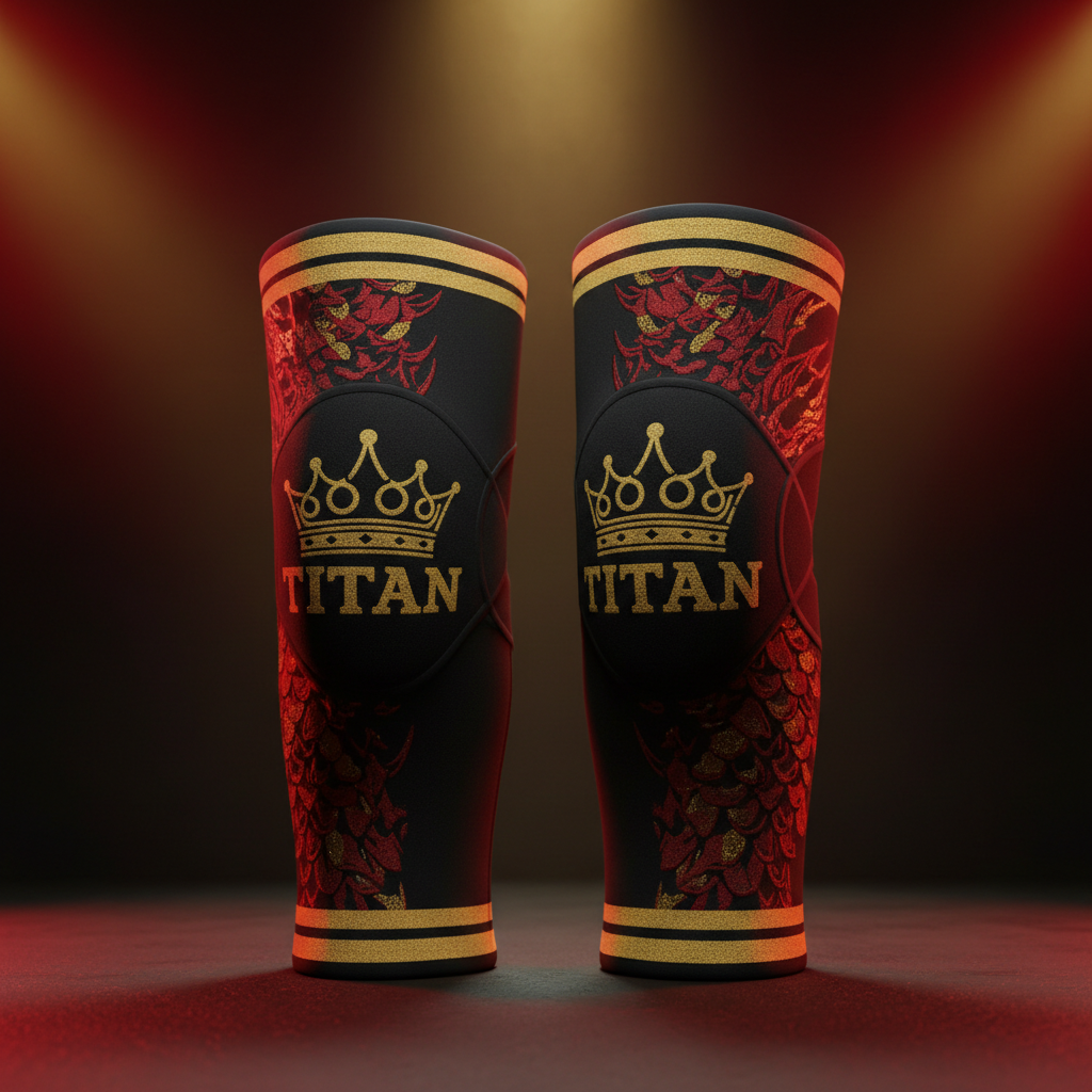 TITAN Knee Sleeves 7mm Compression Pair powerlifting
