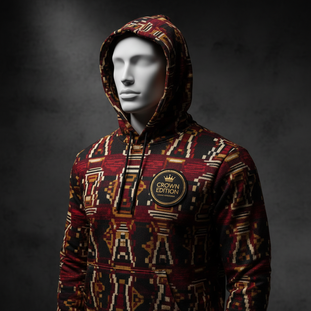 TITAN Congolese Kuba Kingdom Pullover Hoodie — Royal Kuba Edition