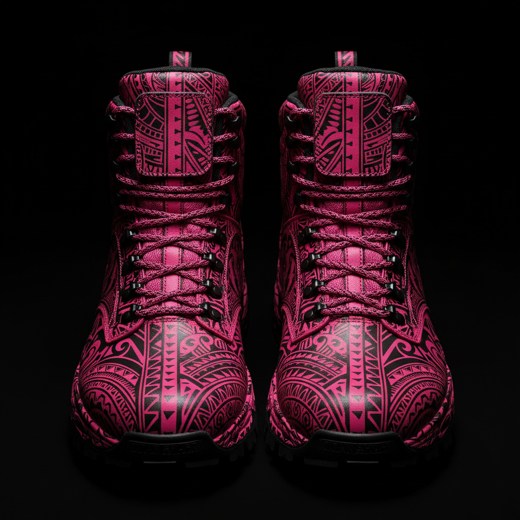 TITAN Hiking Boot — Tribal Hot Pink Tattoo Edition
