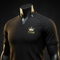 TITAN Crown Edition Rugby Jersey Matte Black Gold
