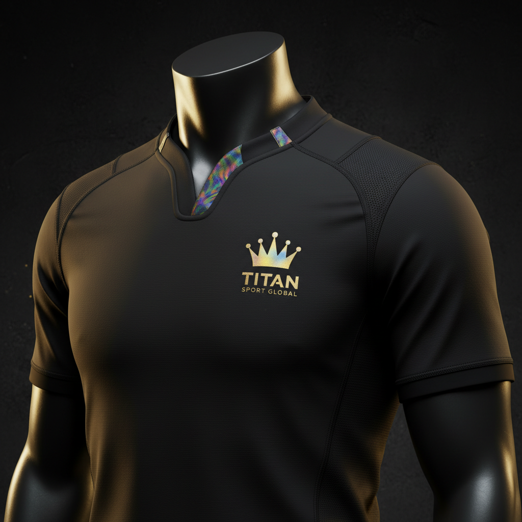 TITAN Crown Edition Rugby Jersey Matte Black Gold