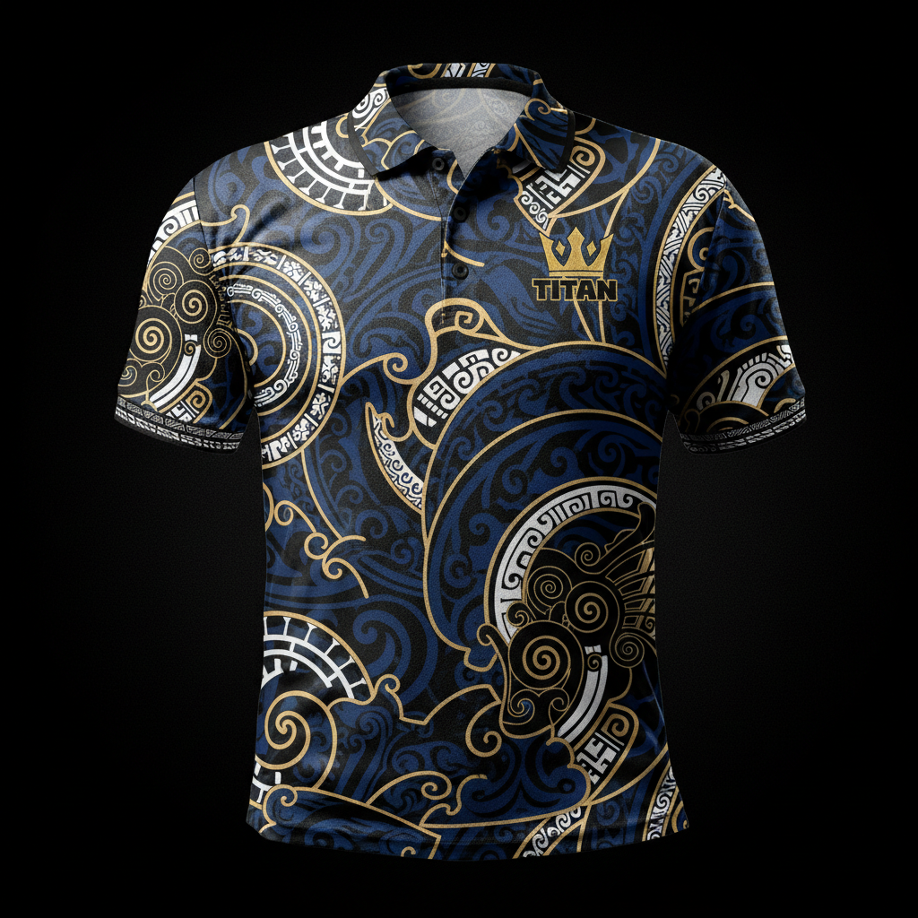 TITAN Maori Ta Moko Sport Polo Crown Edition