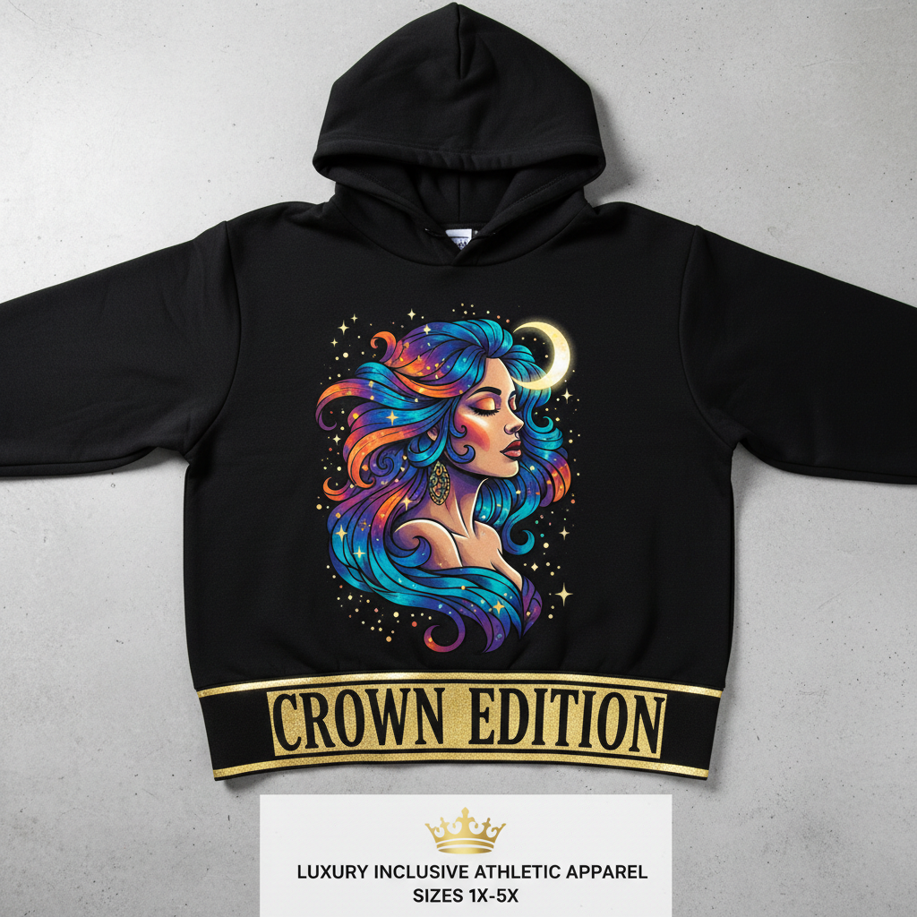TITAN Plus Women's Galaxy Goddess Hoodie — Inclusive Crown Edition