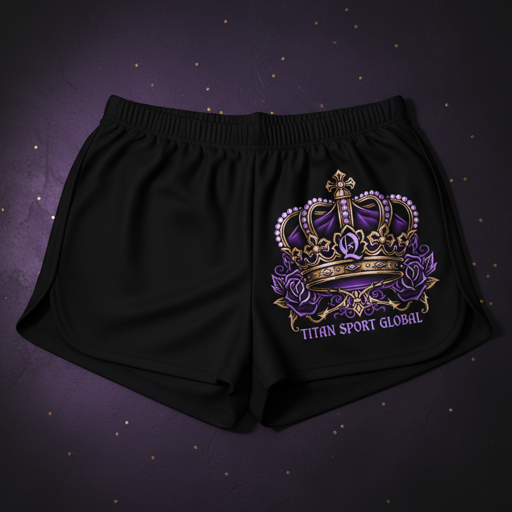 TITAN Women's Crown Edition Lounge Shorts Lavender Gold