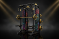 TITAN All-In-One Smith Machine & Cable Crossover Combo — Crown Edition matte black and gold home gym