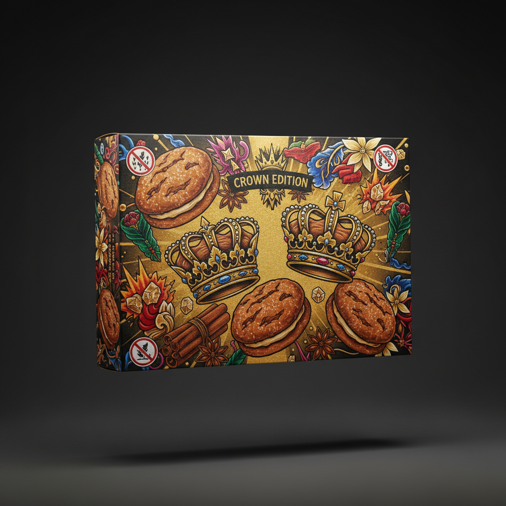 TITAN Protein Cookie Snickerdoodle — Crown Edition bold tattoo-style artwork