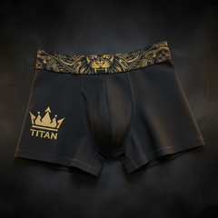 TITAN Men's Everyday Compression Boxer Briefs — Charcoal Lion Crown Edition