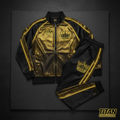 TITAN Women's Cyber Gold Crown Tracksuit matching set flat lay