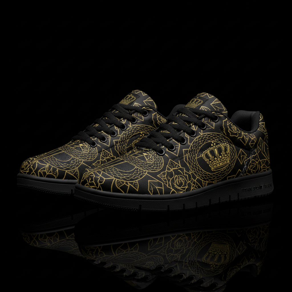 TITAN Crown Edition Serpent Dagger Men's Training Shoe Tattoo Art