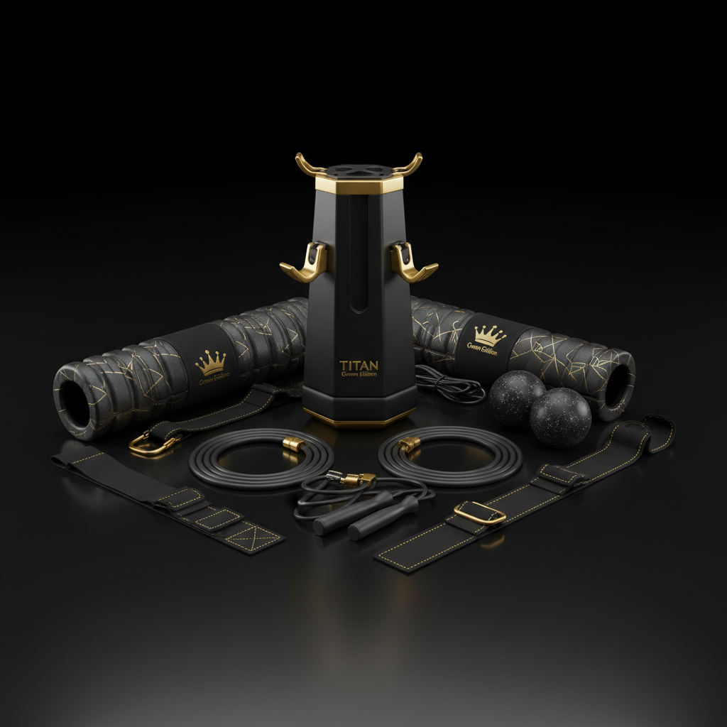 TITAN All-In-One Truck Driver & Long Haul Wellness Home Gym Kit — Crown Edition