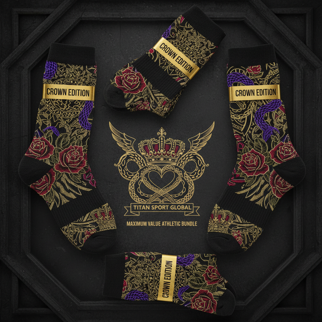 TITAN Crown Edition Performance Crew Socks 3-Pack Bundle