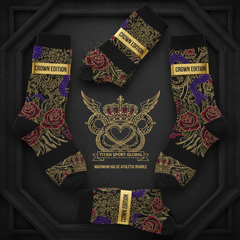 TITAN Crown Edition Performance Crew Socks — 3-Pack Bundle | King & Queen Value Set