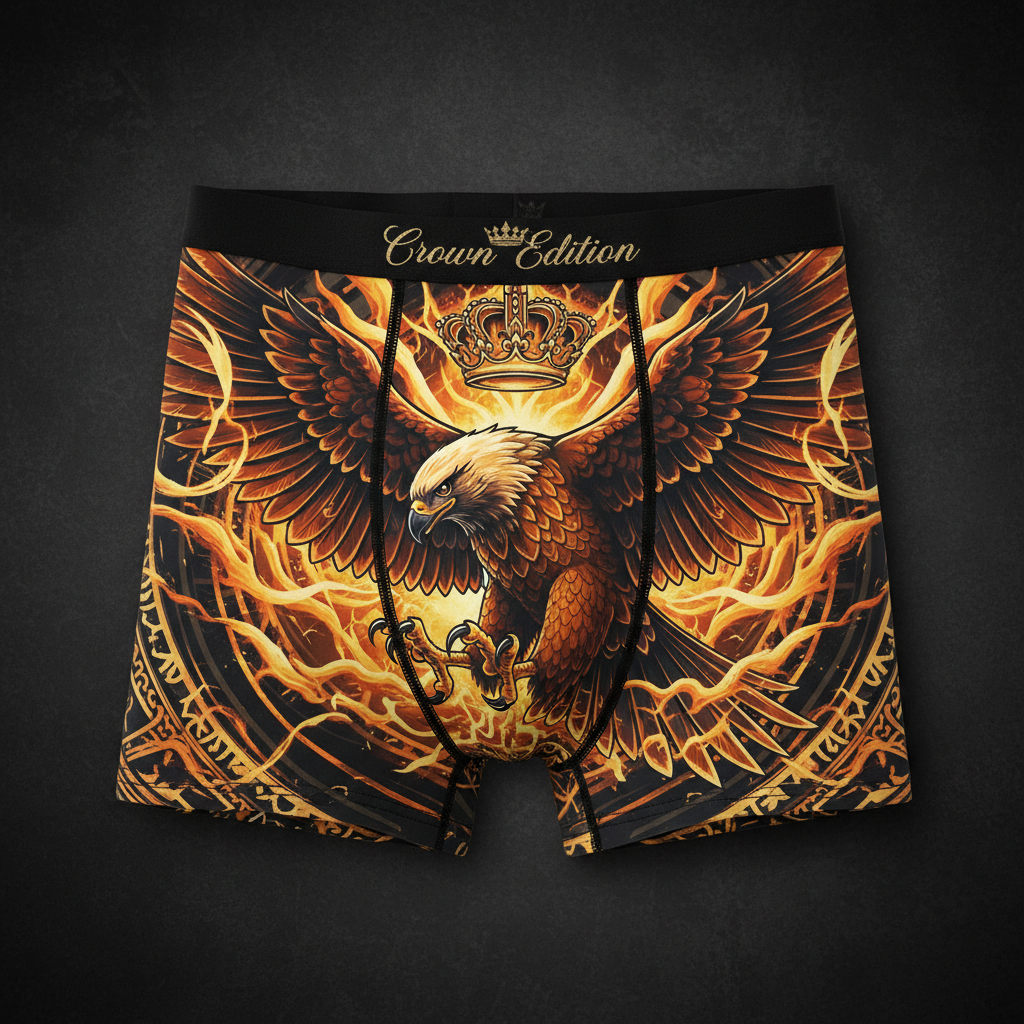 TITAN Men's Boxer Briefs Hawk King Crown Edition