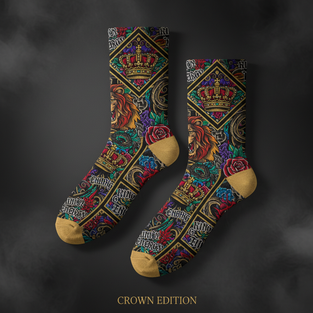 TITAN Crown Edition Tattoo Art Basketball Socks