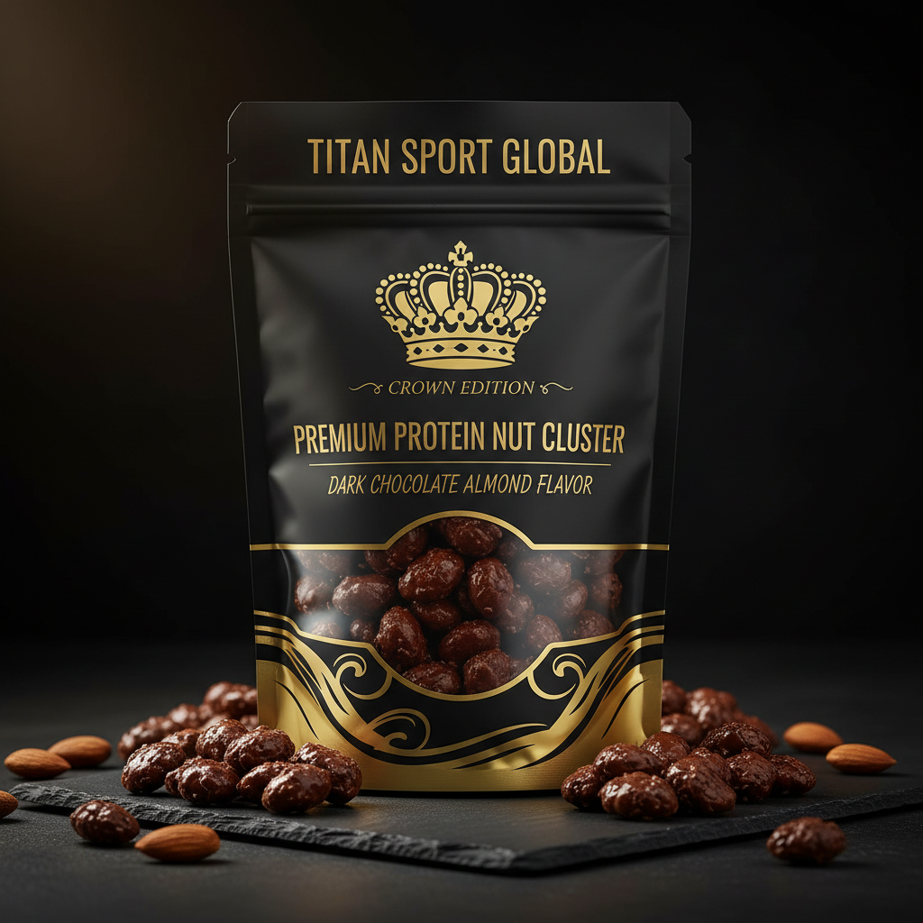 Crown High-Protein Dark Chocolate Almond Clusters