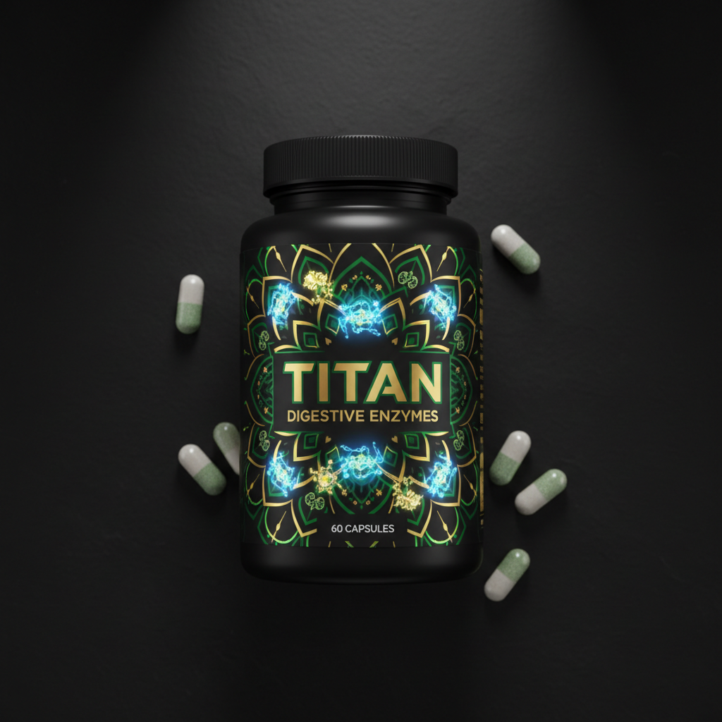 TITAN Digestive Enzymes - Full Spectrum Enzyme Blend 60 Capsules