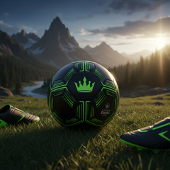 TITAN Off-Grid Soccer Ball — Neon Crown SWAG Edition