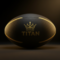 TITAN Pro Rugby Ball Official Size 5 Black & Gold