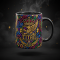 TITAN Champion Oversized Mug — Crown Edition bold tattoo-style artwork