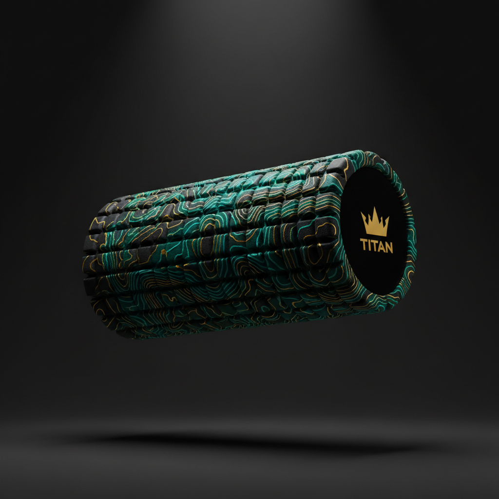 TITAN Foam Roller Textured Grid 13-Inch Travel Size Deep Tissue