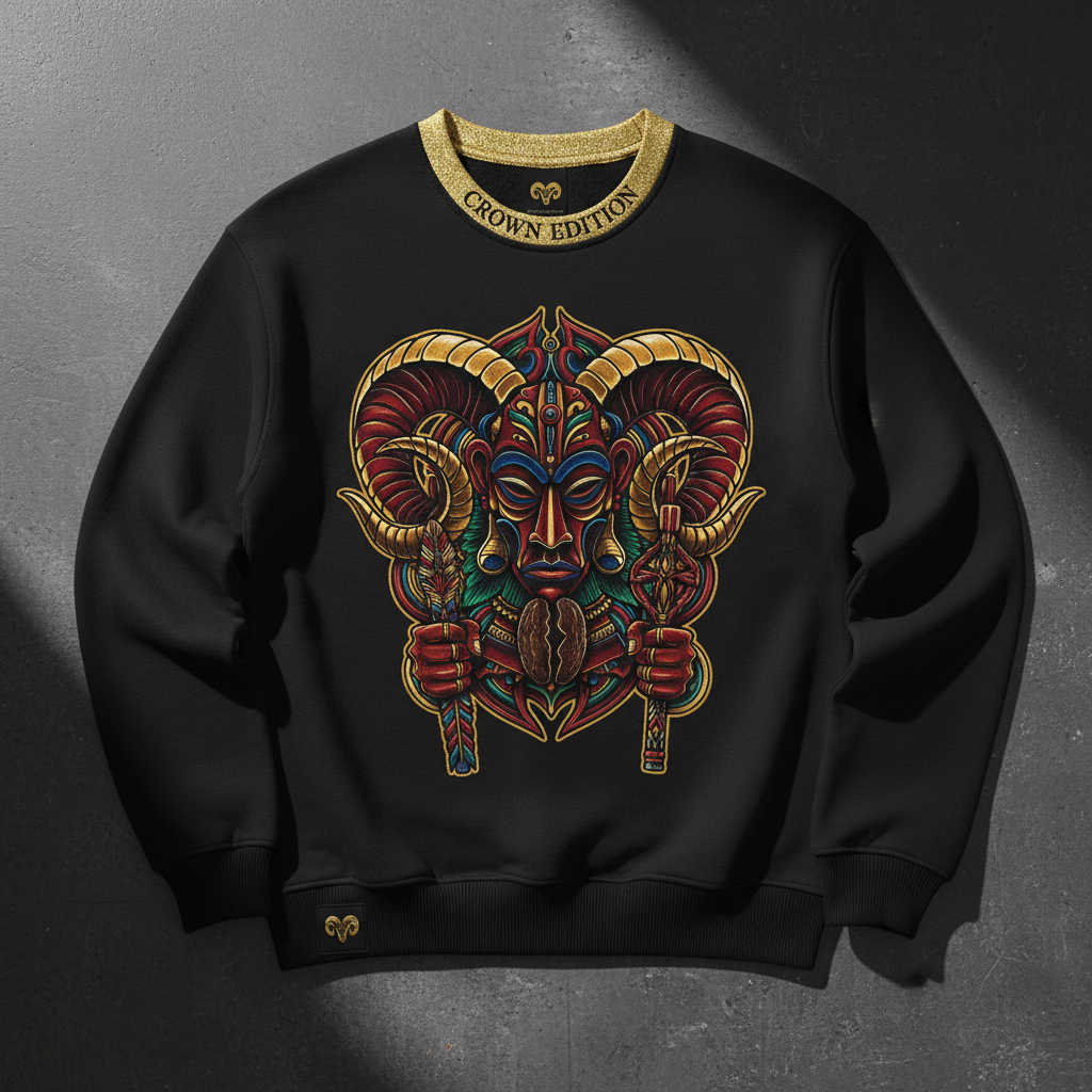 TITAN Women's Igbo Ikenga Ram Spirit Crewneck — Odinani Edition