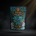 TITAN Organic Spirulina Powder — Pure, Crown Edition tattoo-style artwork