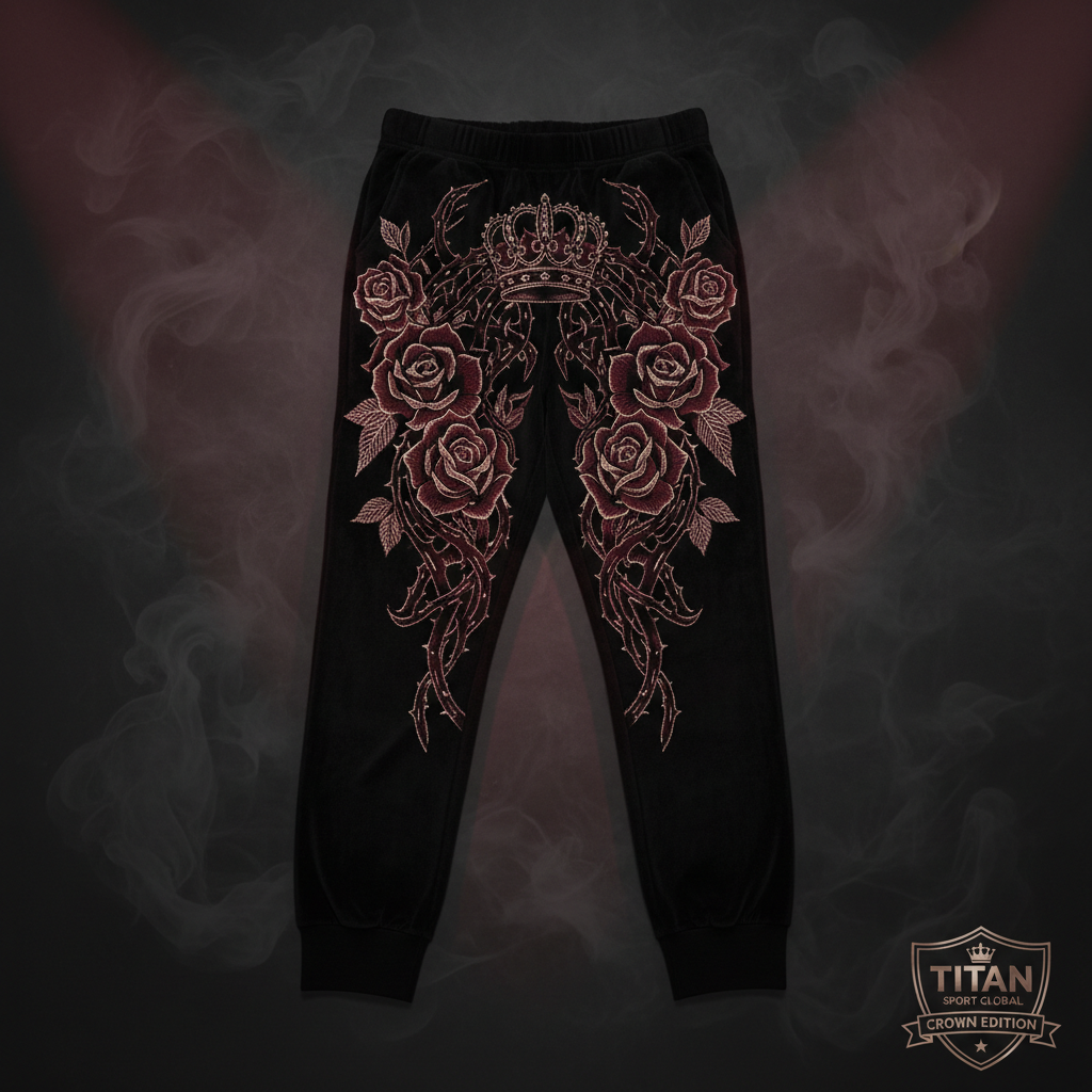TITAN Women's Crown Edition Lounge Pants Burgundy Rose Gold