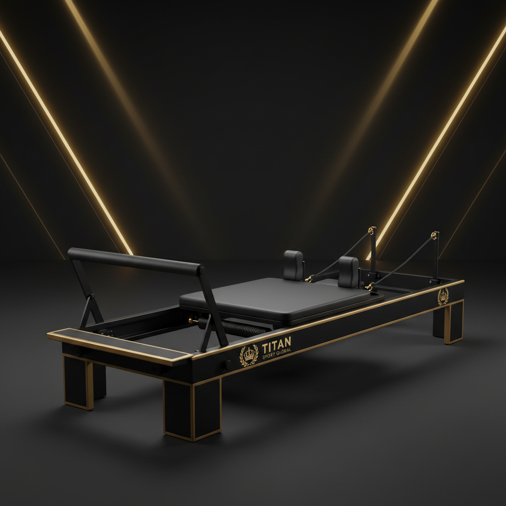 TITAN Pilates Reformer Pro - Studio-Quality Home Pilates Machine with 24K Gold Accents