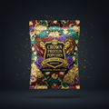 TITAN High-Protein Popcorn White Cheddar Flavor — Crown Edition bold tattoo-style artwork