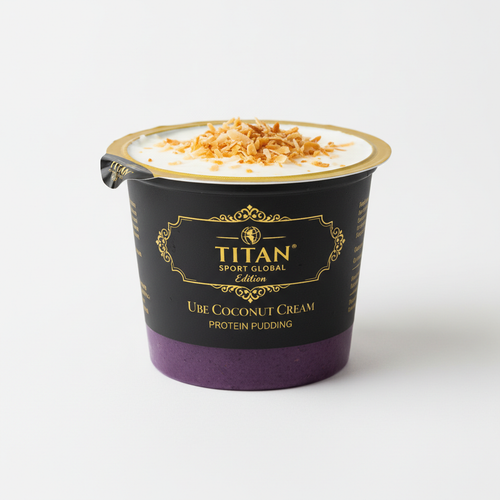 Crown Edition Ube Coconut Cream Protein Pudding Cup — matte black Crown Edition cup