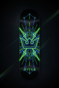 TITAN Crown Edition Neon Crown Lightning Skateboard Deck