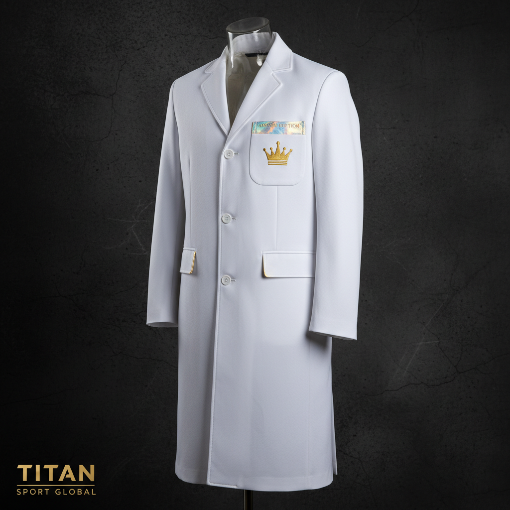 TITAN Crown Edition Cricket Umpire Coat White Gold