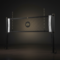 TITAN Volleyball Net Set Crown Edition regulation size matte black steel cable gold crown logo adjustable poles