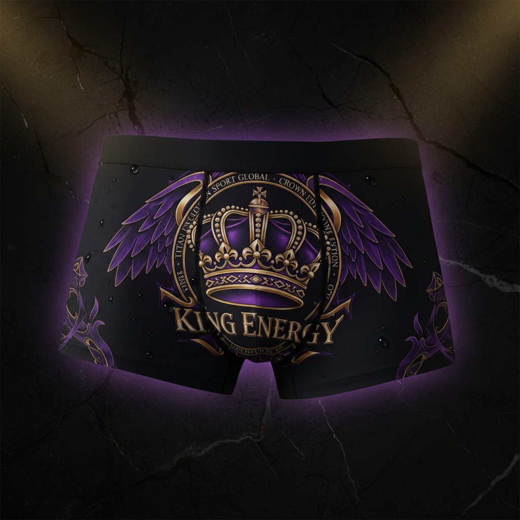 TITAN Men's Boxer Briefs Crown Edition Violet Gold