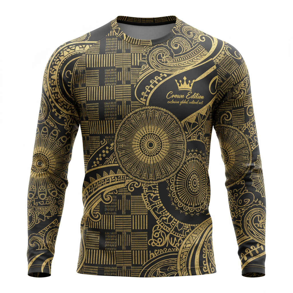 TITAN Crown Edition Men's Long Sleeve Maori x Kente x Mandala