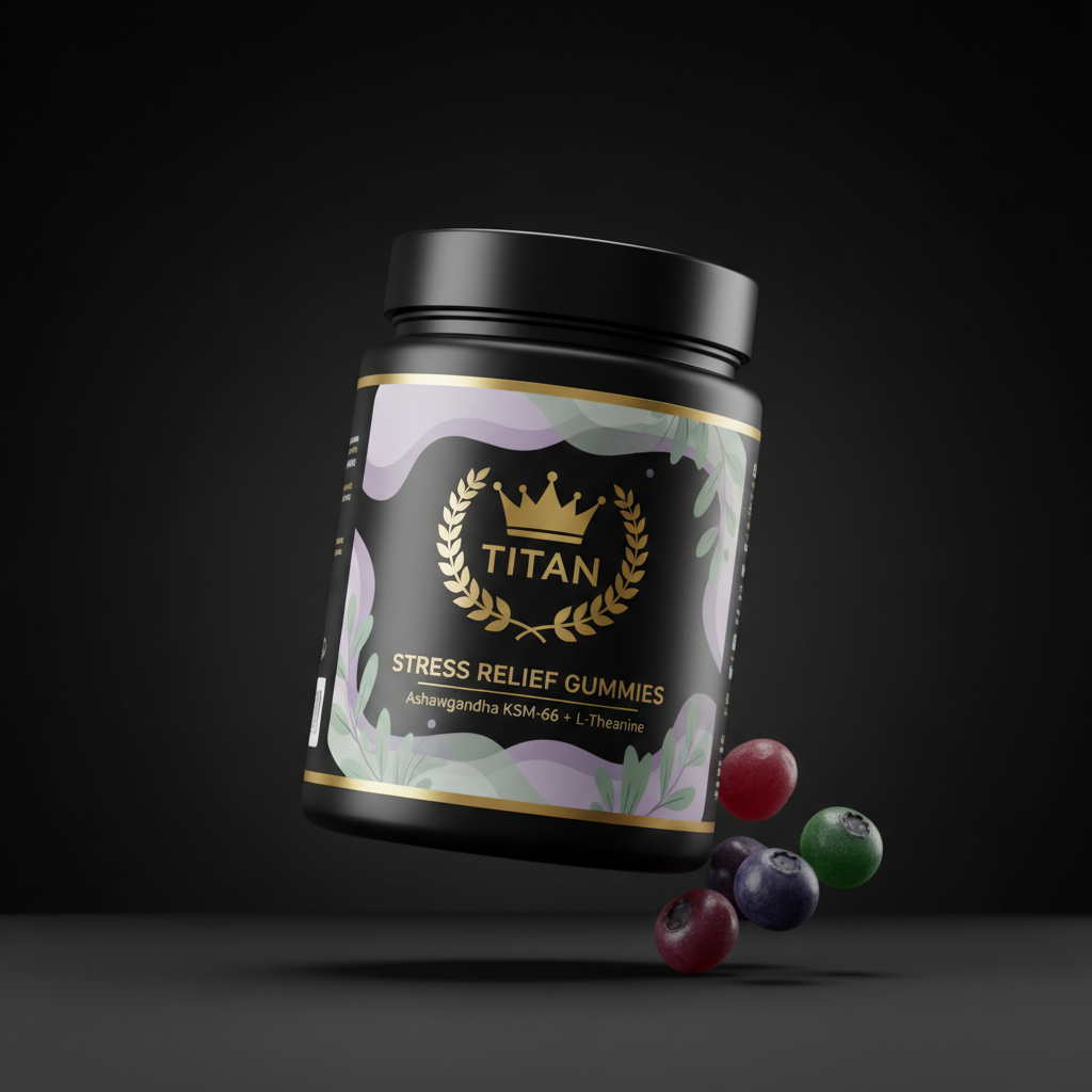 TITAN Stress Relief Gummies — Ashwagandha & L-Theanine Calm Formula