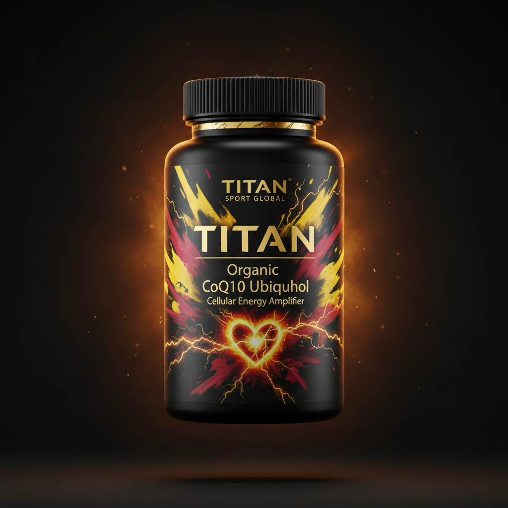 TITAN Organic CoQ10 Ubiquinol - Cellular Energy Amplifier supplement bottle