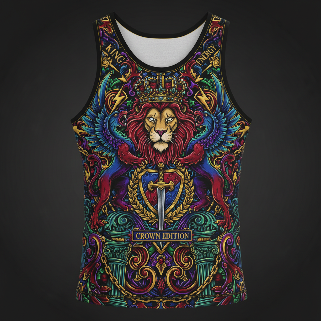 TITAN Crown Edition Men's Tattoo Art Compression Tank Top