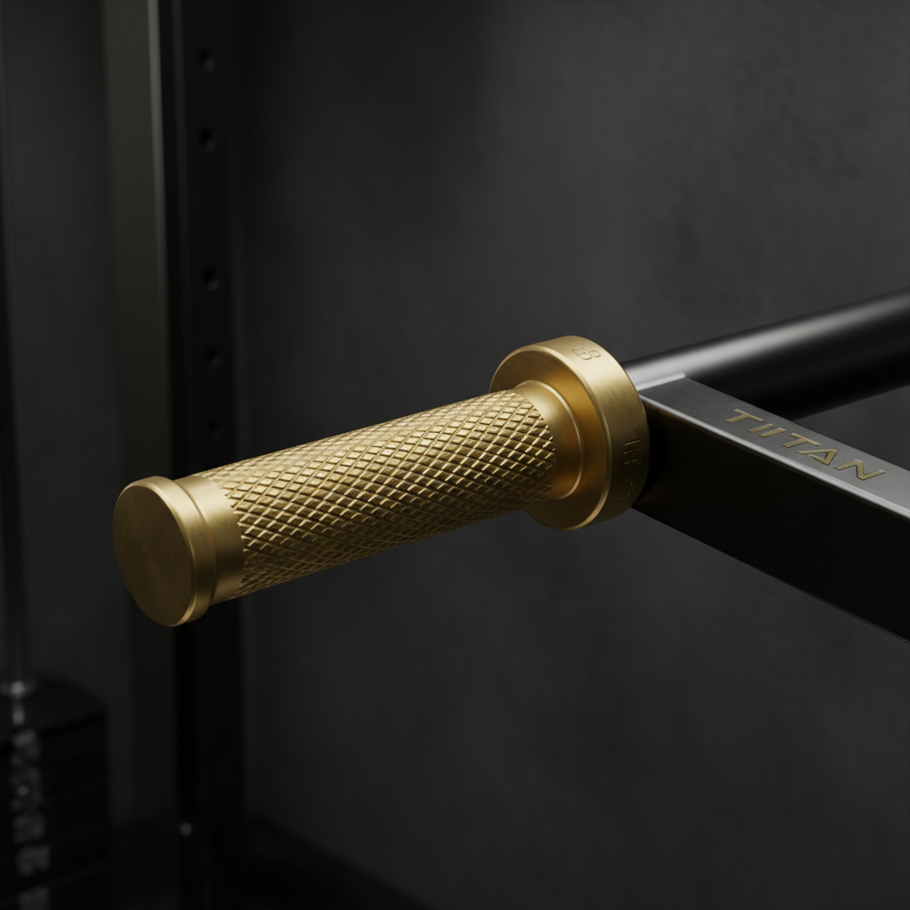 TITAN Lat Pulldown Attachment close-up grip and mechanism detail