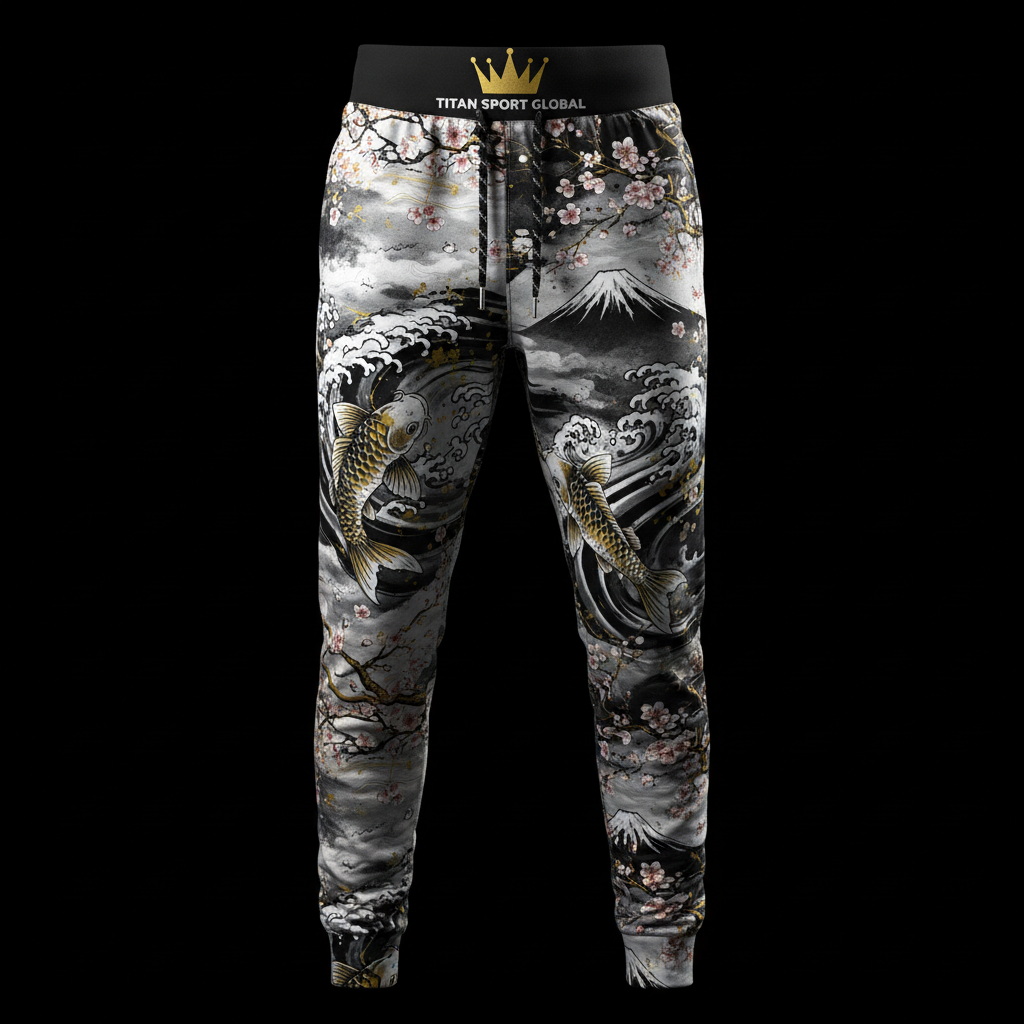 TITAN Japanese Sumi-e Ink Jogger Pants Crown Edition