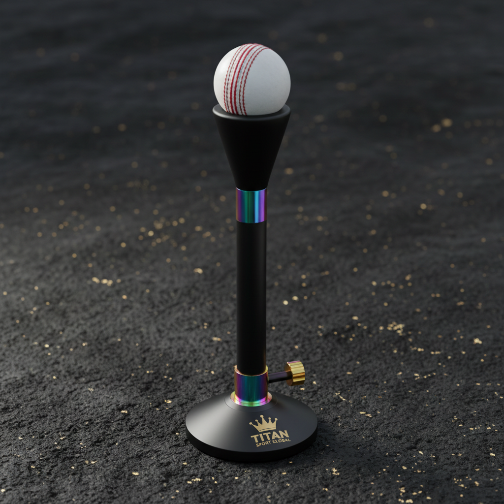 TITAN Crown Edition Cricket Batting Tee Matte Black Gold