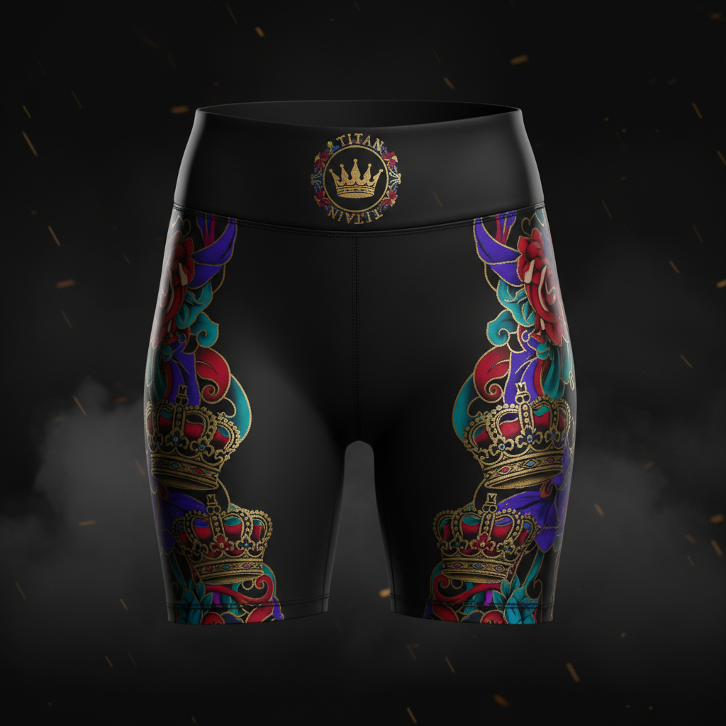 TITAN Women's High-Waist Bike Shorts - Crown Edition