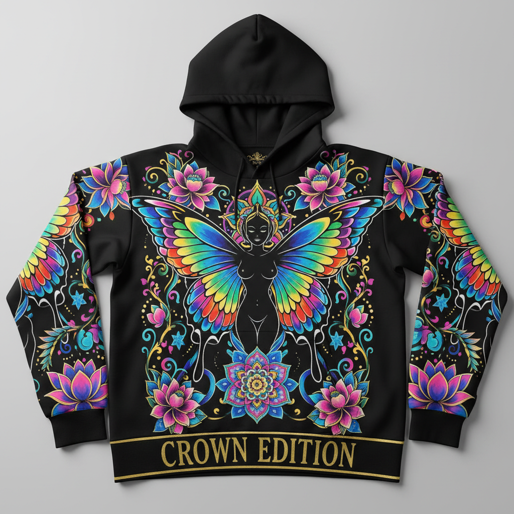 TITAN Plus Women's Butterfly Goddess Hoodie — Inclusive Crown Edition