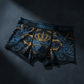 TITAN Men's Boxer Briefs Crown Edition Steel Blue Gold