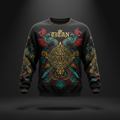 TITAN Plus Men's Aztec Sun Warrior Crewneck — Spiritual Crown Edition sizes 1X–5X