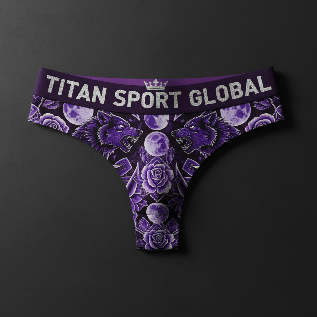 TITAN Crown Edition Women's Moonwolf Sport Thong — Midnight Purple & Silver