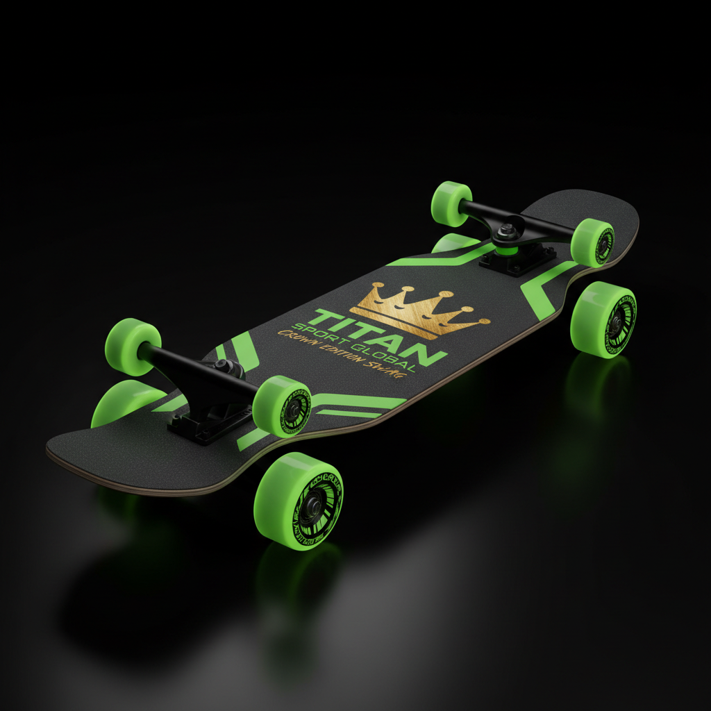 TITAN Off-Grid Skateboard — Neon Crown SWAG